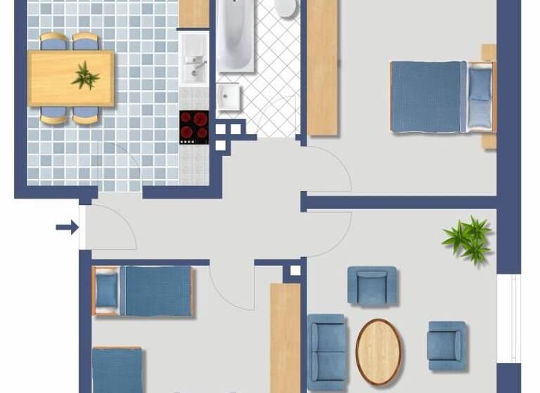 Wohnung zum Kauf provisionsfrei 168.000 € 3 Zimmer 83 m² EG Stralsunder Straße 3 Rosenhügel Gladbeck 45968