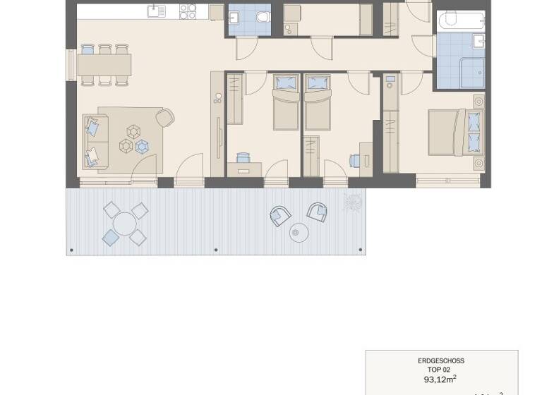 Wohnung zum Kauf - Erstbezug 551.080 € 4 Zimmer 93,1 m² EG frei ab 01.08.2026 Peterstalstraße Sankt Peter Graz 8042