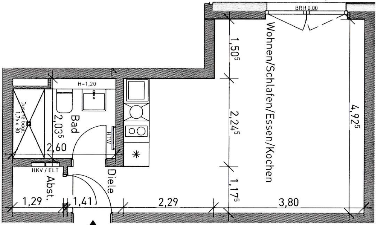 Studio zur Miete 745 € 1 Zimmer 35,5 m²<br/>Wohnfläche 1.<br/>Geschoss ab sofort<br/>Verfügbarkeit Maximilianstr. 43 Bärenschanze Nürnberg 90429