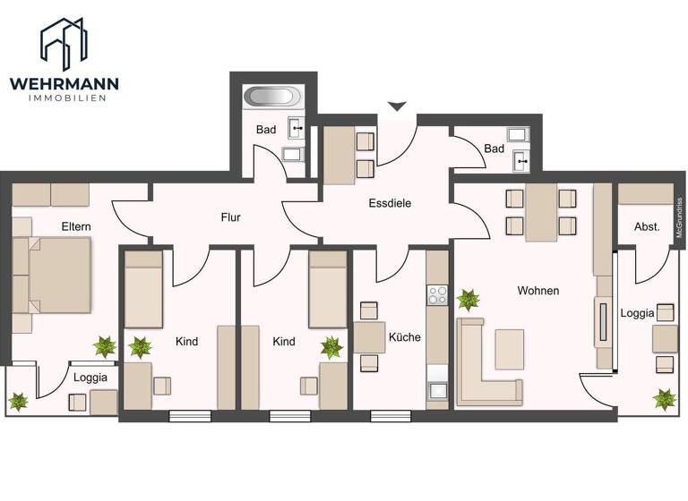 Wohnung zum Kauf 340.000 € 4 Zimmer 104 m² 11. Geschoss Refrath 51427