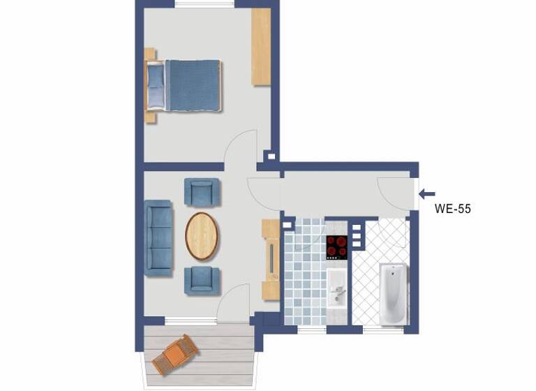 Wohnung zum Kauf provisionsfrei 84.900 € 2 Zimmer 43,7 m² 1. Geschoss Klobesstraße 4 Lütgendortmund Dortmund 44388