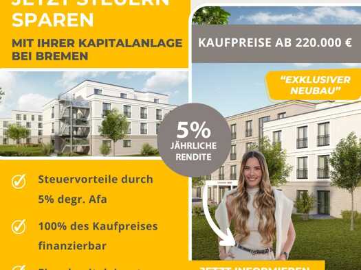 Wohnung zum Kauf provisionsfrei 220.000 € 2 Zimmer 47 m² Hulsberg Ost 28205