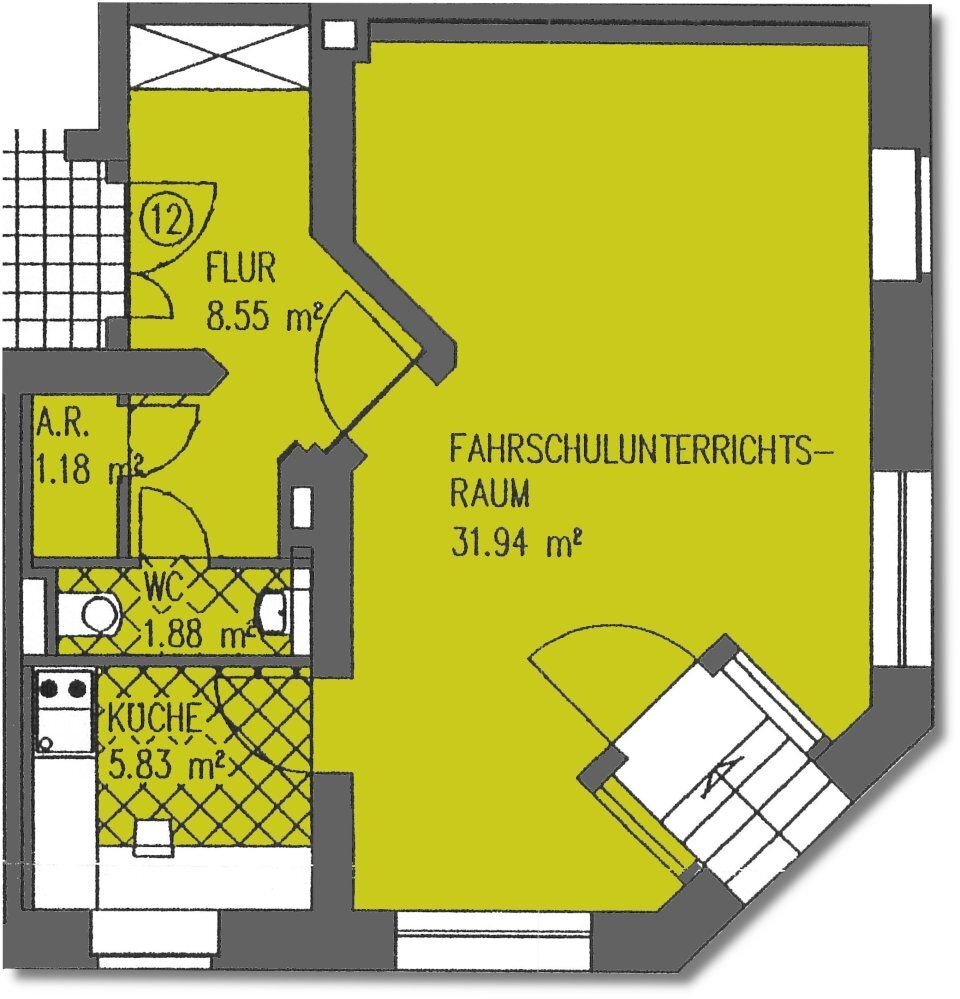 Bürofläche zur Miete provisionsfrei 295 € 31,9 m²<br/>Bürofläche Friedrich-Engels-Straße 43 Nordvorstadt 155 Zwickau 08058