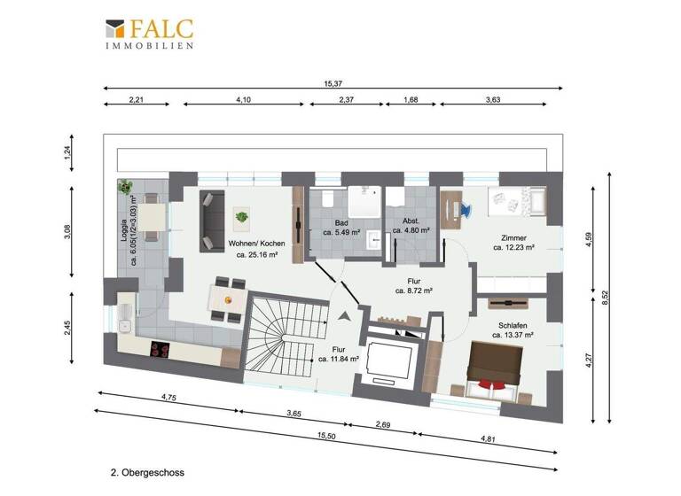 Wohnung zum Kauf - Erstbezug provisionsfrei 294.840 € 3 Zimmer 72,3 m² 2. Geschoss frei ab sofort Hüls Marl 45770