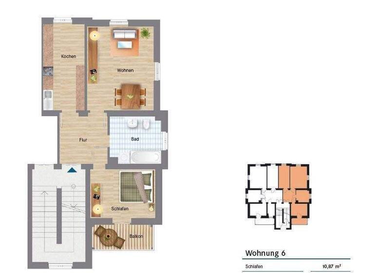 WG-Zimmer zur Miete 610 € 2 Zimmer 60,8 m² 2. Geschoss frei ab 01.06.2026 Gottfried-Keller-Straße 78 Cotta Dresden 01157