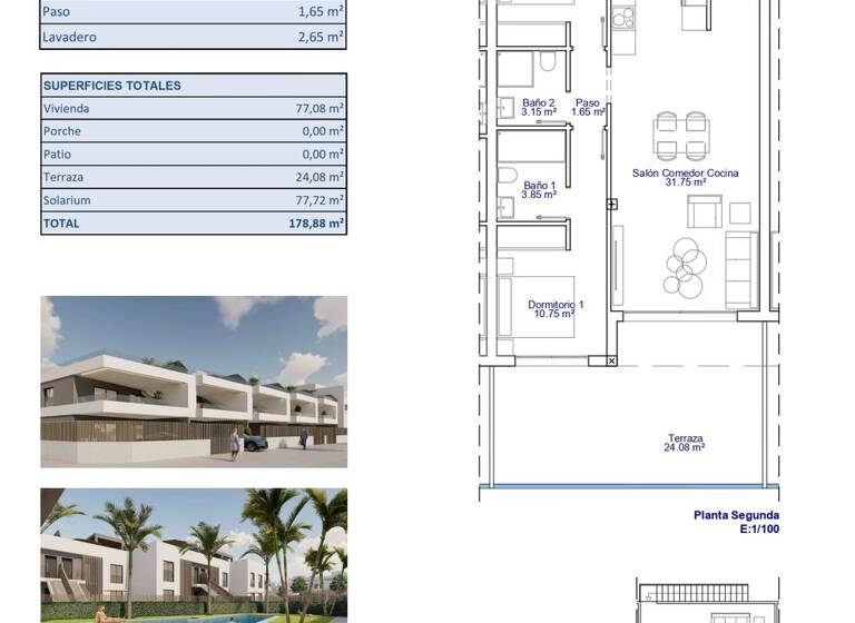 Penthouse zum Kauf provisionsfrei 395.000 € 3 Zimmer 77 m² Calle Ramon Campoamor  2 Pilar de la Horadada 03190 