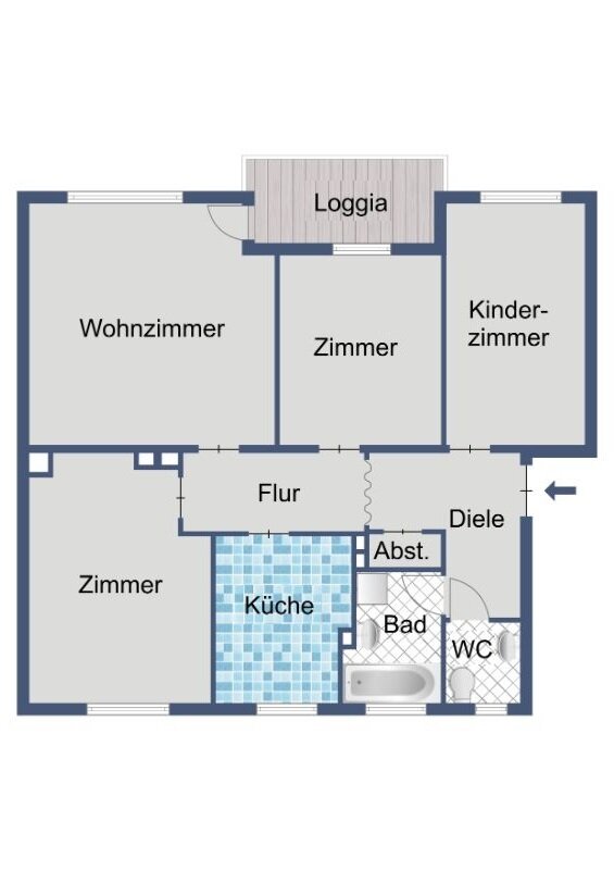 Wohnung zur Miete 733 € 4 Zimmer 88,1 m²<br/>Wohnfläche 2.<br/>Geschoss 01.02.2025<br/>Verfügbarkeit Frans-Hals-Straße 7 Frankfurter Tor Kassel 34121