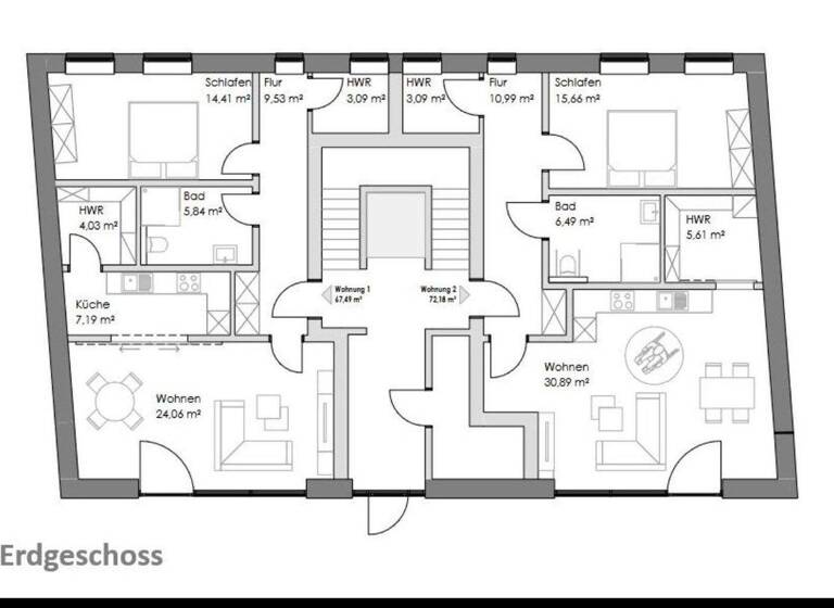 Wohnung zur Miete - Erstbezug 1.790 € 3 Zimmer 98 m² EG frei ab 01.05.2026 Abdena Str. 2 Stadtzentrum Emden 26721