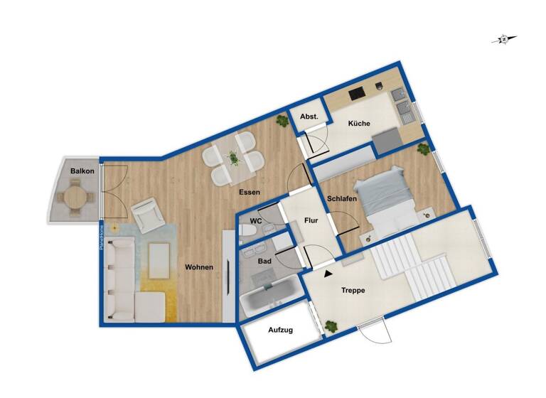 Wohnung zum Kauf 148.000 € 2 Zimmer 61,7 m²<br/>Wohnfläche Connewitz Leipzig 04277