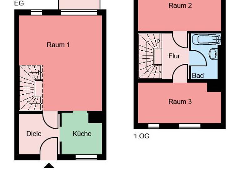 Wohnung zur Miete nur mit Wohnberechtigungsschein 350 € 3 Zimmer 73,4 m² 2. Geschoss frei ab 15.06.2026 Marktstraße 32 Röhlinghausen Herne 44651