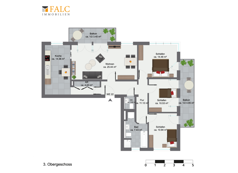 Wohnung zum Kauf 450.000 € 4 Zimmer 108,6 m²<br/>Wohnfläche Gohlis-Süd Leipzig 04155