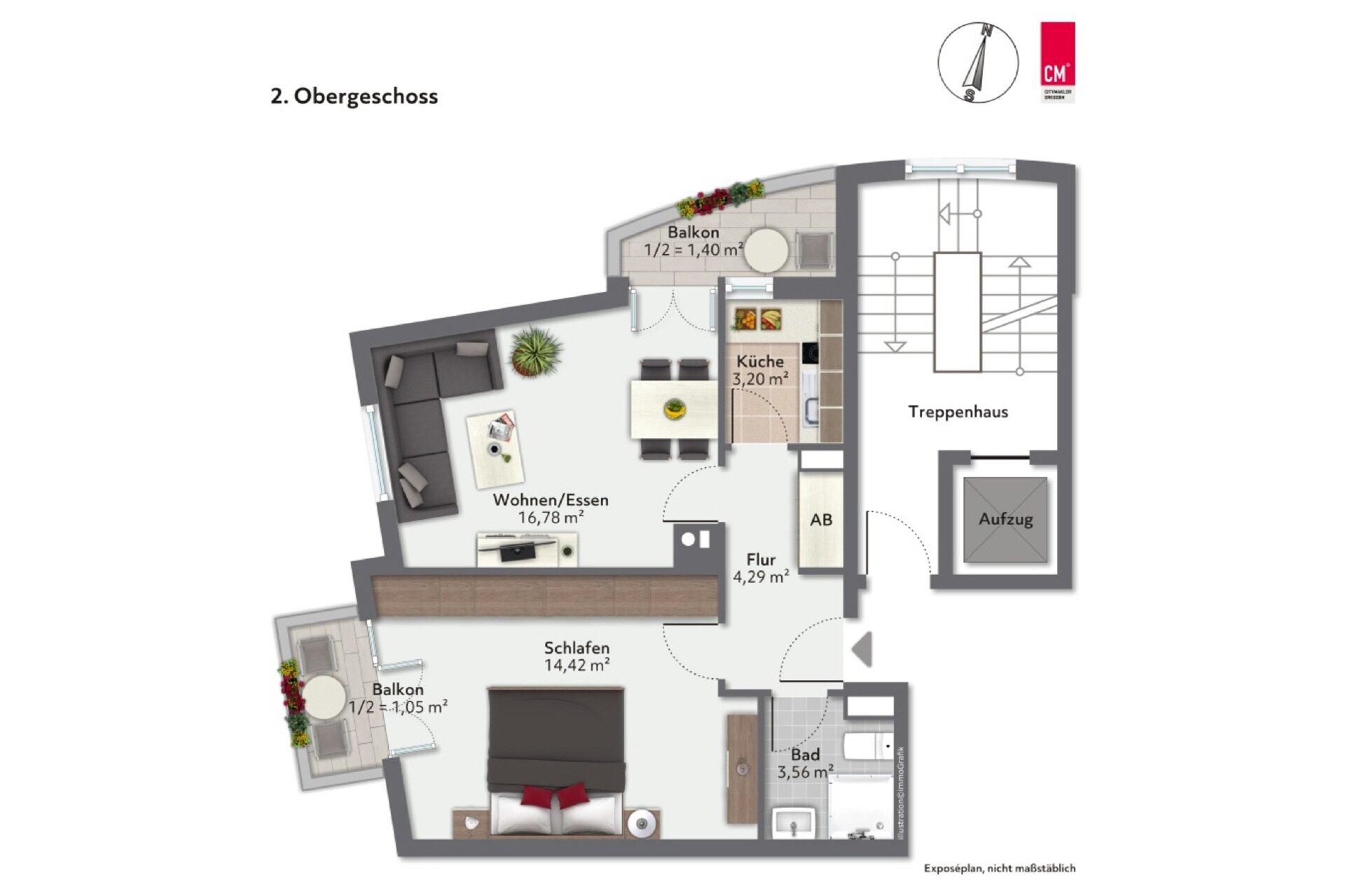 Wohnung zum Kauf 105.000 € 2 Zimmer 45,5 m²<br/>Wohnfläche Cotta (Cossebauder Str.) Dresden 01157