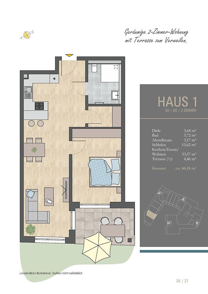 Wohnung zum Kauf provisionsfrei 379.000 € 2 Zimmer 66,2 m²<br/>Wohnfläche Waldenbuch 71111