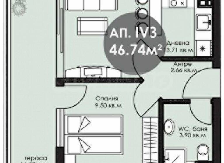Studio zum Kauf 85.050 € 2 Zimmer 56,7 m² Nessebar