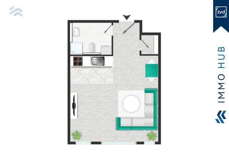 Studio zum Kauf 75.000 € 1 Zimmer 32,4 m² 3. Geschoss Böhlitz-Ehrenberg Leipzig 04178
