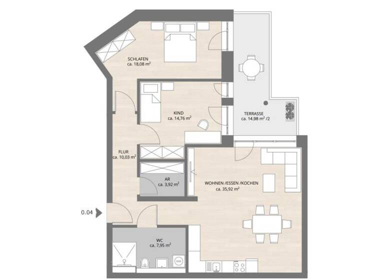 Wohnung zur Miete 1.881 € 3 Zimmer 98,9 m²<br/>Wohnfläche EG<br/>Geschoss ab sofort<br/>Verfügbarkeit Innenstadt Fürth 90762