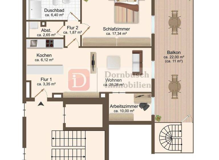 Wohnung zur Miete 1.390 € 3 Zimmer 74 m² 1. Geschoss frei ab sofort Lahnstraße 37 Frankfurt am Main / Gallusviertel 60326