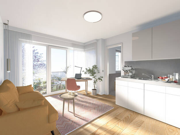 Studio zum Kauf - Neubau provisionsfrei 420.889 € 1 Zimmer 40,8 m² EG Hoheneckstraße 87 Aubing-Lochhausen-Langwied München 81243