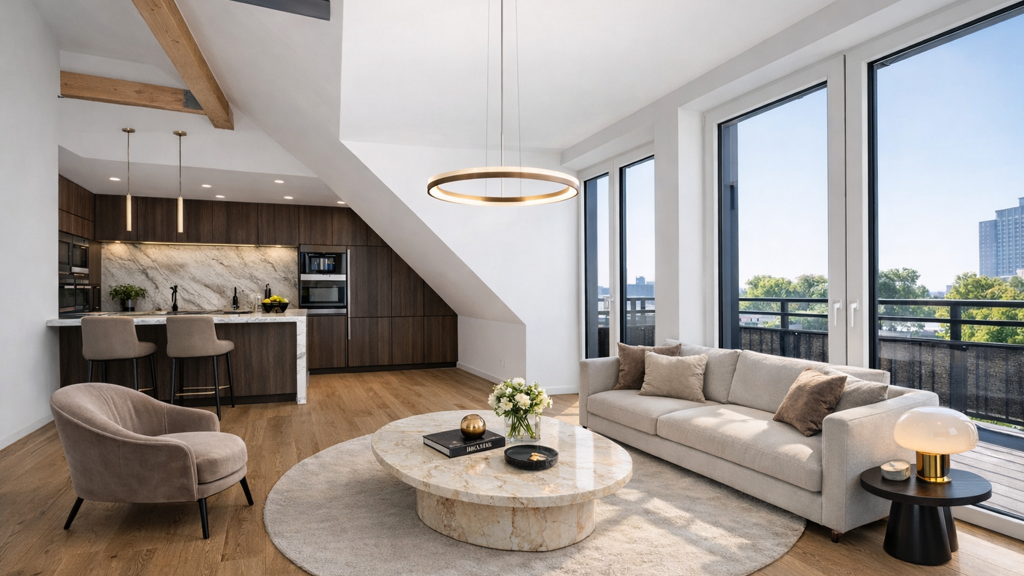 Penthouse zum Kauf - Erstbezug 3 Zimmer 67,9 m² 5. Geschoss Mülheim Köln 51063