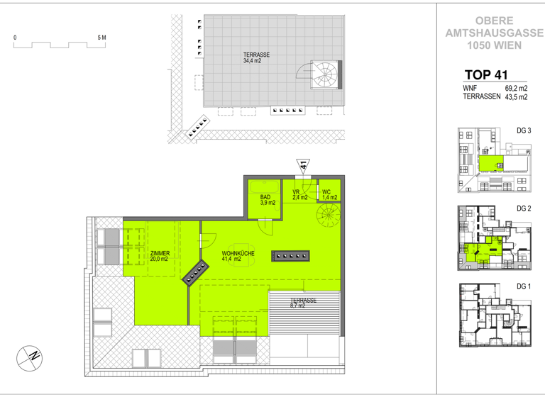 Wohnung zum Kauf 699.000 € 2 Zimmer 68,4 m² Wien 1050
