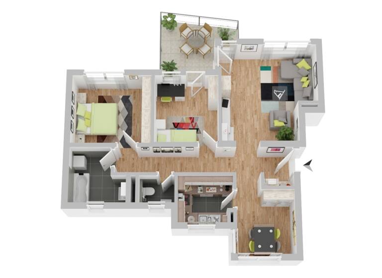 Wohnung zum Kauf 350.000 € 3,5 Zimmer 78 m² Bad Cannstatt Stuttgart 70374