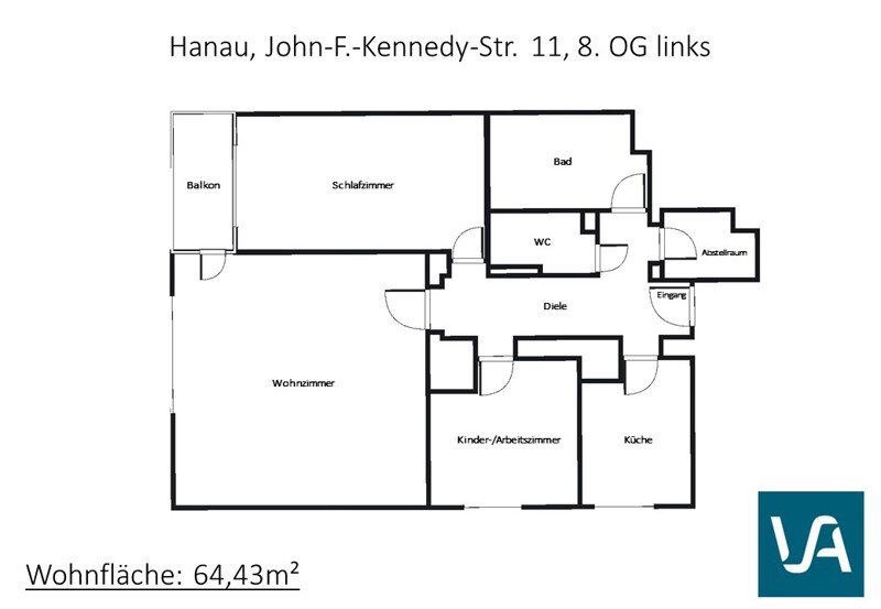 Wohnung zur Miete 689 € 3 Zimmer 64,4 m²<br/>Wohnfläche 8.<br/>Geschoss 14.01.2025<br/>Verfügbarkeit John-F.-Kennedy-Str. 11 Großauheim Hanau 63457