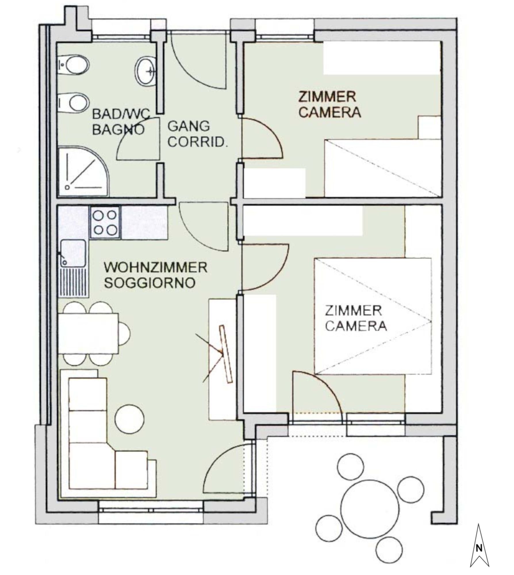 Wohnung zum Kauf 3 Zimmer 44,8 m²<br/>Wohnfläche EG<br/>Geschoss Pizachstraße 3/D Innichen 39038