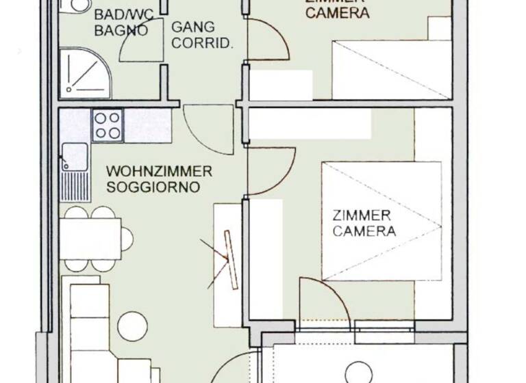 Wohnung zum Kauf 3 Zimmer 44,8 m² EG Pizachstraße 3/D Innichen 39038