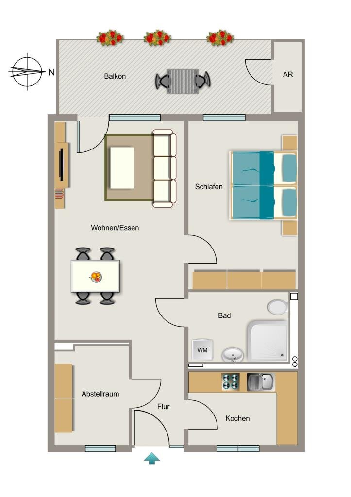 Wohnung zur Miete 708 € 2,5 Zimmer 70,1 m²<br/>Wohnfläche 2.<br/>Geschoss 01.04.2025<br/>Verfügbarkeit Schürenfeld 14 Altenessen-Nord Essen 45329