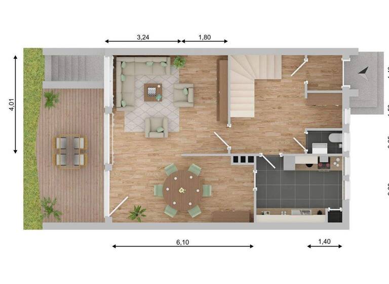 Reihenmittelhaus zum Kauf 185.000 € 5 Zimmer 120 m² 229 m² Grundstück Rendsburg 24768