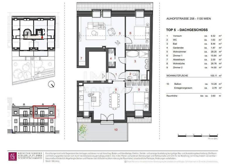 Wohnung zum Kauf - Erstbezug 992.500 € 4 Zimmer 105,1 m² Wien 1130