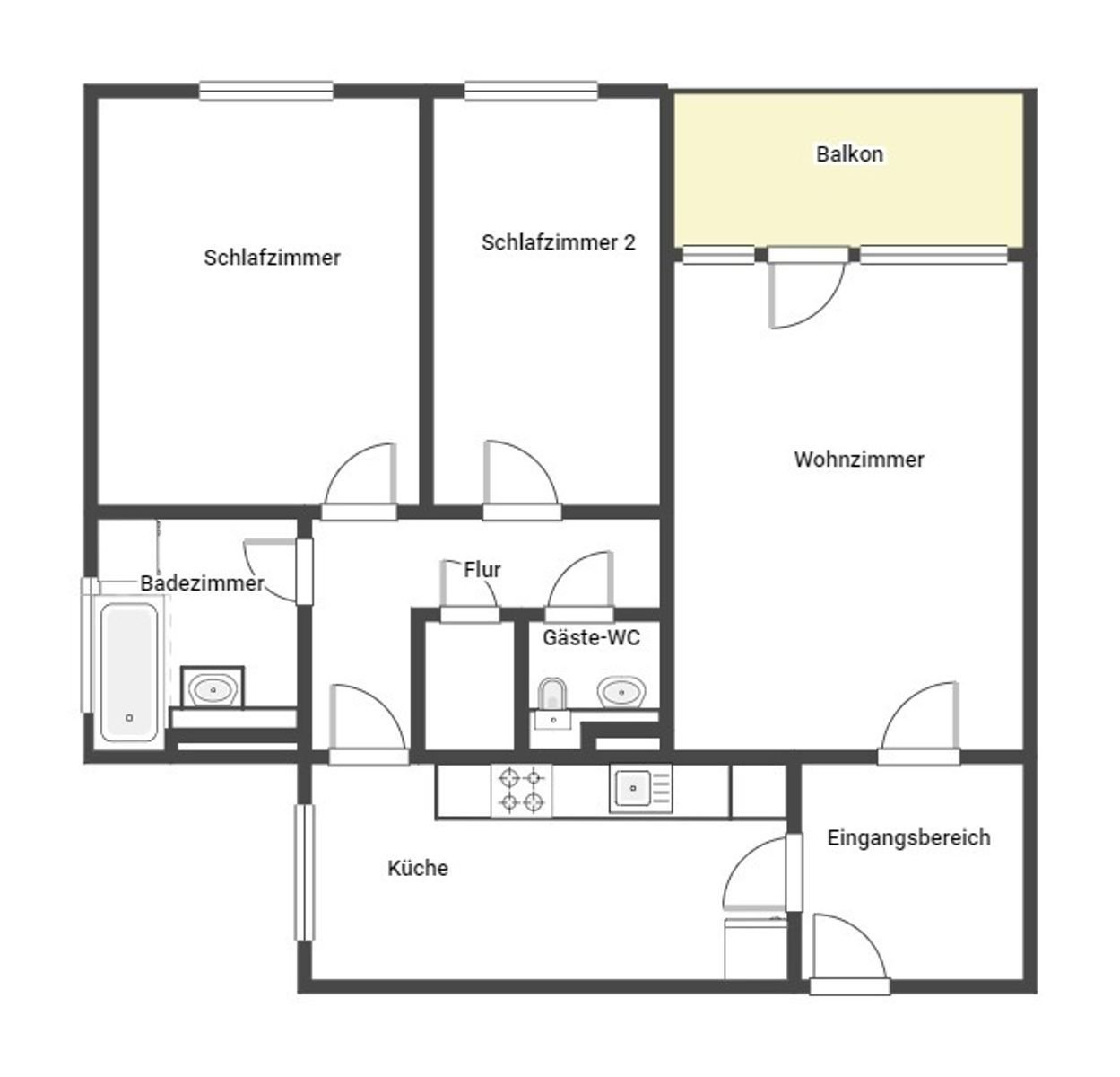 Immobilie zum Kauf provisionsfrei als Kapitalanlage geeignet 200.000 € 3 Zimmer 79 m²<br/>Fläche Medinghoven Bonn 53123