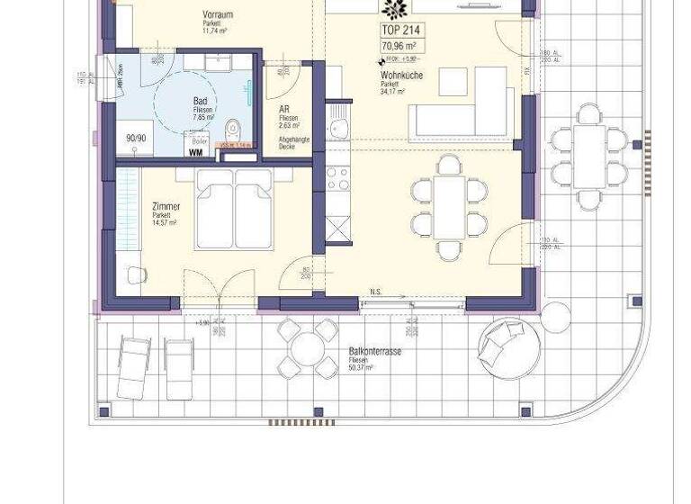 Wohnung zum Kauf - Erstbezug 583.000 € 2 Zimmer 71 m² 2. Geschoss frei ab 31.12.2027 Lind Villach 9500