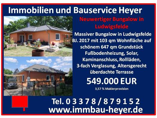 Haus zum Kauf 549.000 € 4 Zimmer 103 m² 647 m² Grundstück Ludwigsfelde 14974