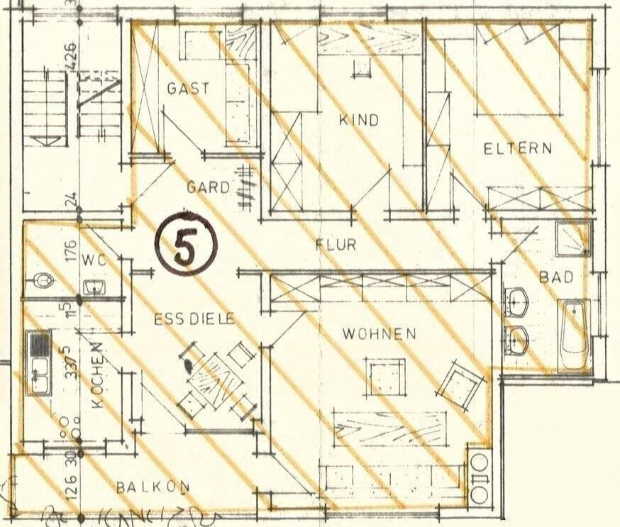 Wohnung zum Kauf 278.000 € 4,5 Zimmer 107,6 m²<br/>Wohnfläche 2.<br/>Geschoss Rietheim Rietheim-Weilheim 78604