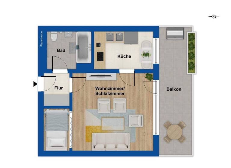 Studio zum Kauf 249.000 € 1 Zimmer 39 m² 5. Geschoss Baldham Vaterstetten 85598