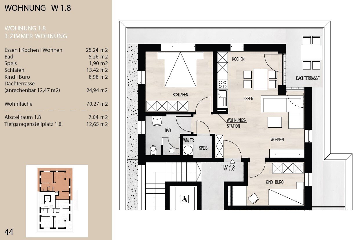 Penthouse zum Kauf 331.982 € 3 Zimmer 70,3 m²<br/>Wohnfläche 2.<br/>Geschoss Schwarzach Schwarzach 94374