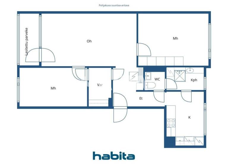 Studio zum Kauf 135.000 € 3 Zimmer 75 m² 1. Geschoss Kontulankaari 3 Helsinki 00940