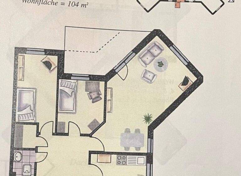 Wohnung zur Miete 1.050 € 4,5 Zimmer 104 m² Bergen Bergen auf Rügen 18528