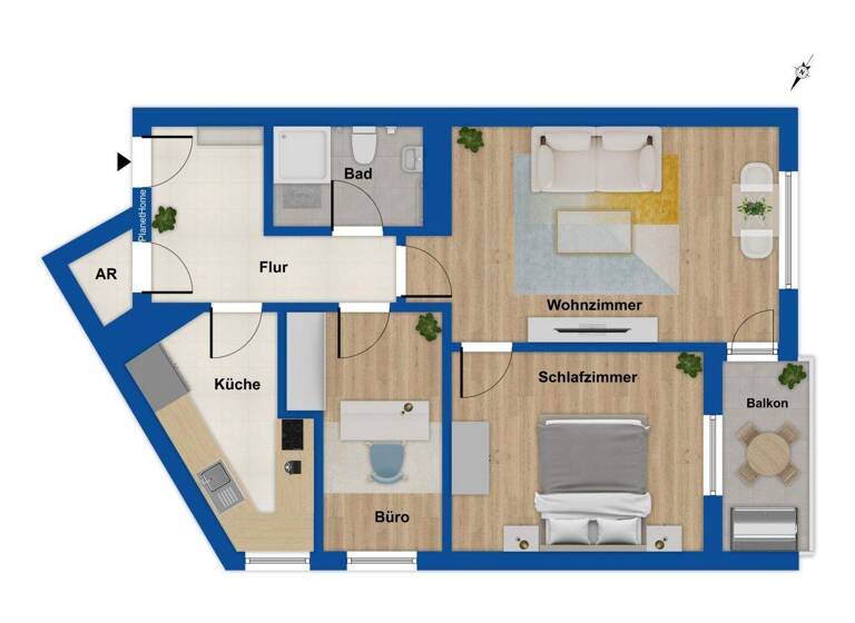 Wohnung zum Kauf 175.000 € 3 Zimmer 78 m² Wolfgang Hanau 63457