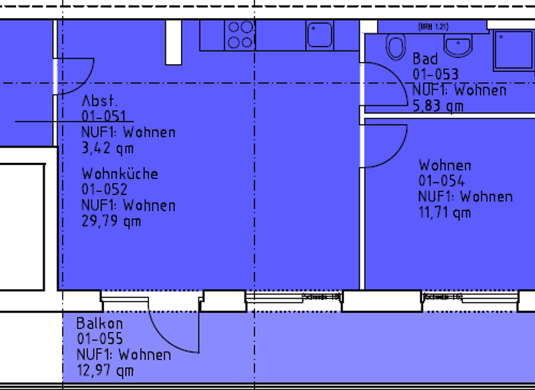 Wohnung zur Miete 1.415 € 2 Zimmer 57,2 m² 1. Geschoss Donaustraße 42c Neukölln Berlin 12043