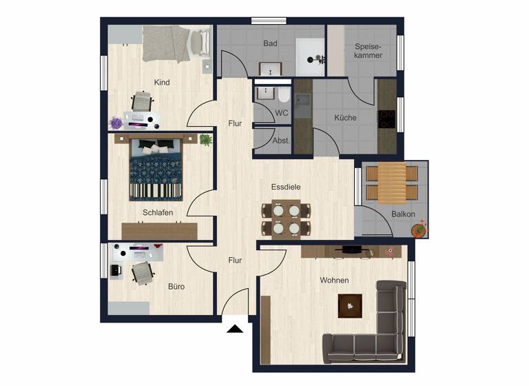 Wohnung zum Kauf 419.000 € 5 Zimmer 95 m² 6. Geschoss Ostenviertel Regensburg 93055