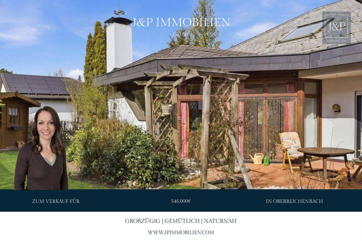 Immobilie in Oberreichenbach - Zeitlose Eleganz der 70er: weitläufiger Bungalow mit Windergarten-Oase und offenem Kamin - Bild 0