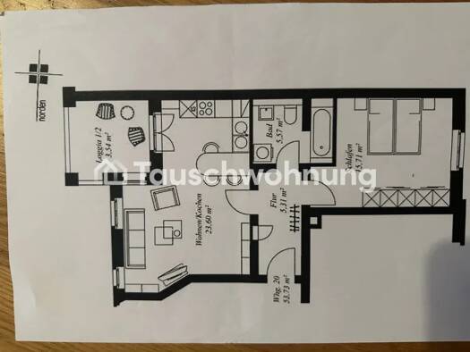 Wohnung zur Miete Tauschwohnung 402 € 2 Zimmer 54 m² Eutritzsch Nord 04129
