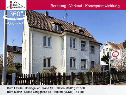 Mehrfamilienhaus zum Kauf als Kapitalanlage geeignet 630.000 € 10 Zimmer 210 m² 543 m² Grundstück Mainz-Kastel Wiesbaden 55252