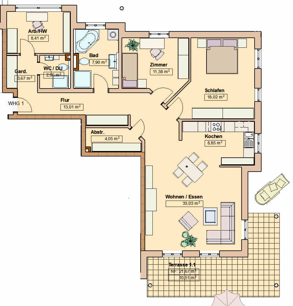 Immobilie in Fürstenzell - Traumhafte, neuwertige 4-Zimmer Wohnung - Bild 3