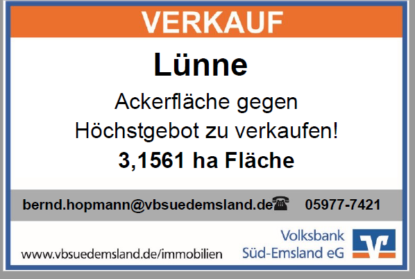 Landwirtschaftliche Fläche zum Kauf 30.859 m²<br/>Grundstück Lünne Lünne 48480