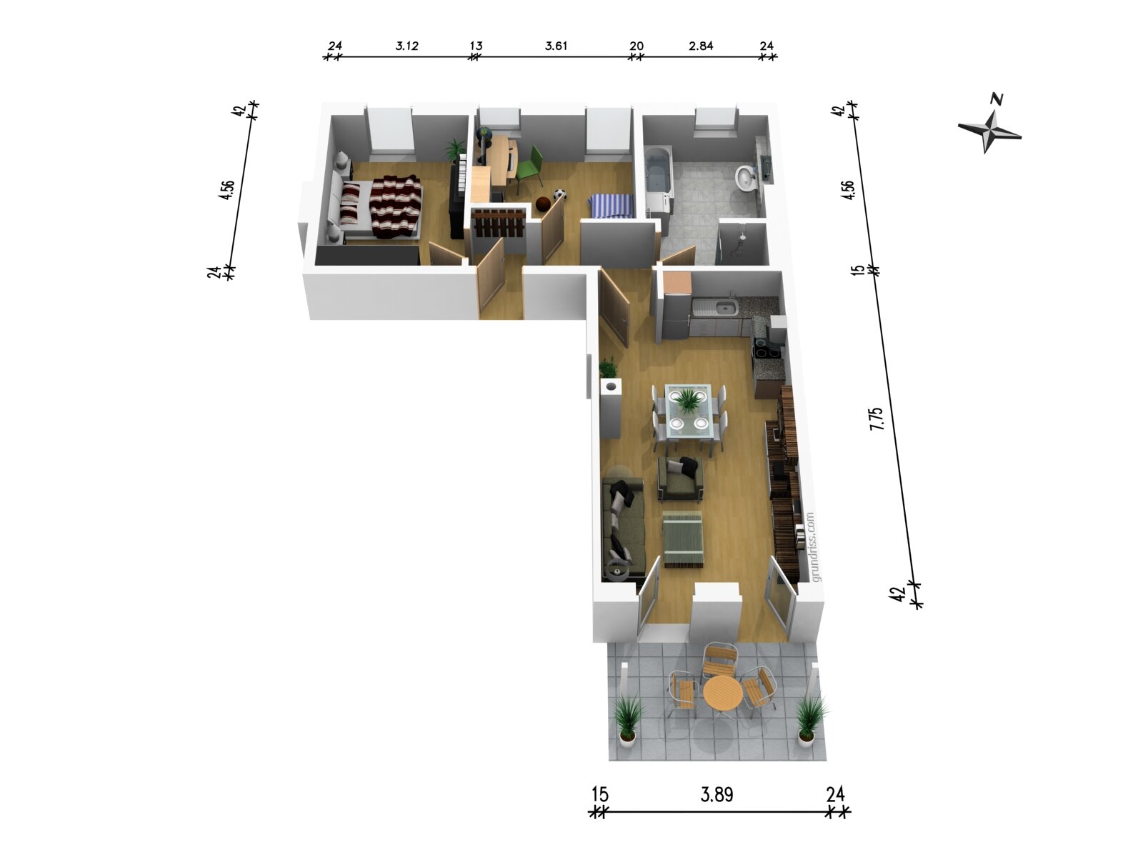 Wohnung zur Miete 1.080 € 3 Zimmer 77,1 m²<br/>Wohnfläche EG<br/>Geschoss ab sofort<br/>Verfügbarkeit Kesselsdorfer Straße 187/189 Niedergorbitz/Roßthal Dresden 01169