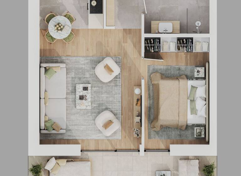 Terrassenwohnung zum Kauf - Erstbezug provisionsfrei als Kapitalanlage geeignet 225.695 € 2 Zimmer 47 m² Hévíz 8380