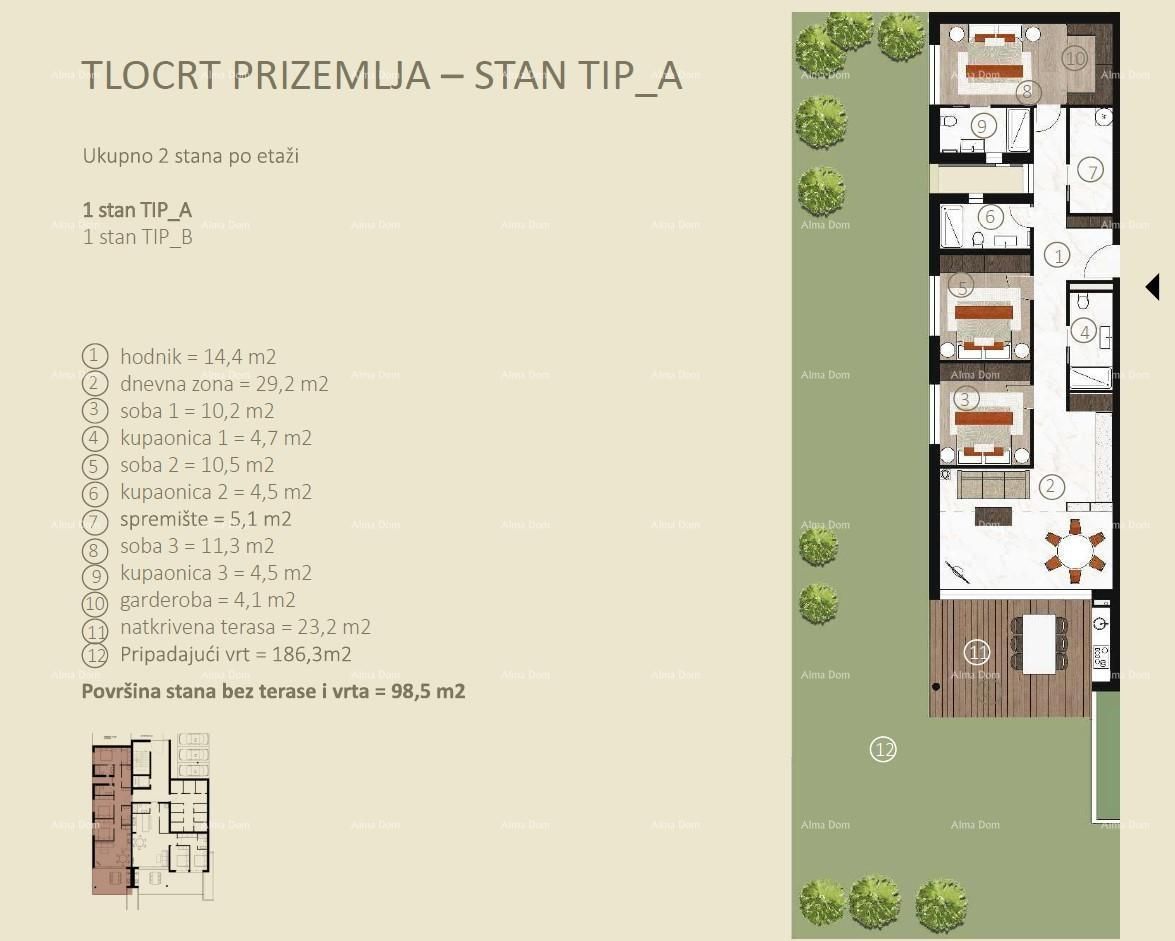 Wohnung zum Kauf 698.991 € 3 Zimmer 121 m²<br/>Wohnfläche 1.<br/>Geschoss Novigrad center 52466